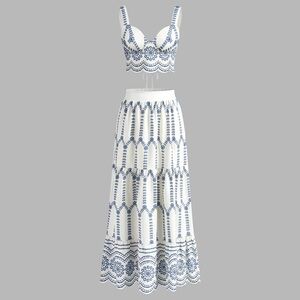 Sleeveless Tie Back Top and Skirt Set